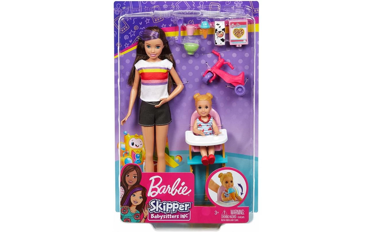 Barbie Babysitter Speelset Met Poppen 2 Barbie Babysitter Speelset Met Poppen - Afbeelding 2