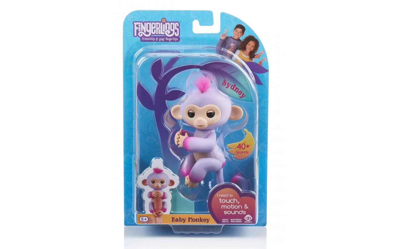 Fingerlings Sydney Paars Baby Aapje 1 Fingerlings Sydney Paars Baby Aapje