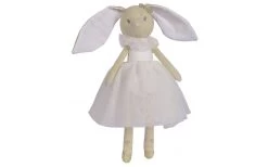 Konijn Ballerina Wit Jurkje 33cm