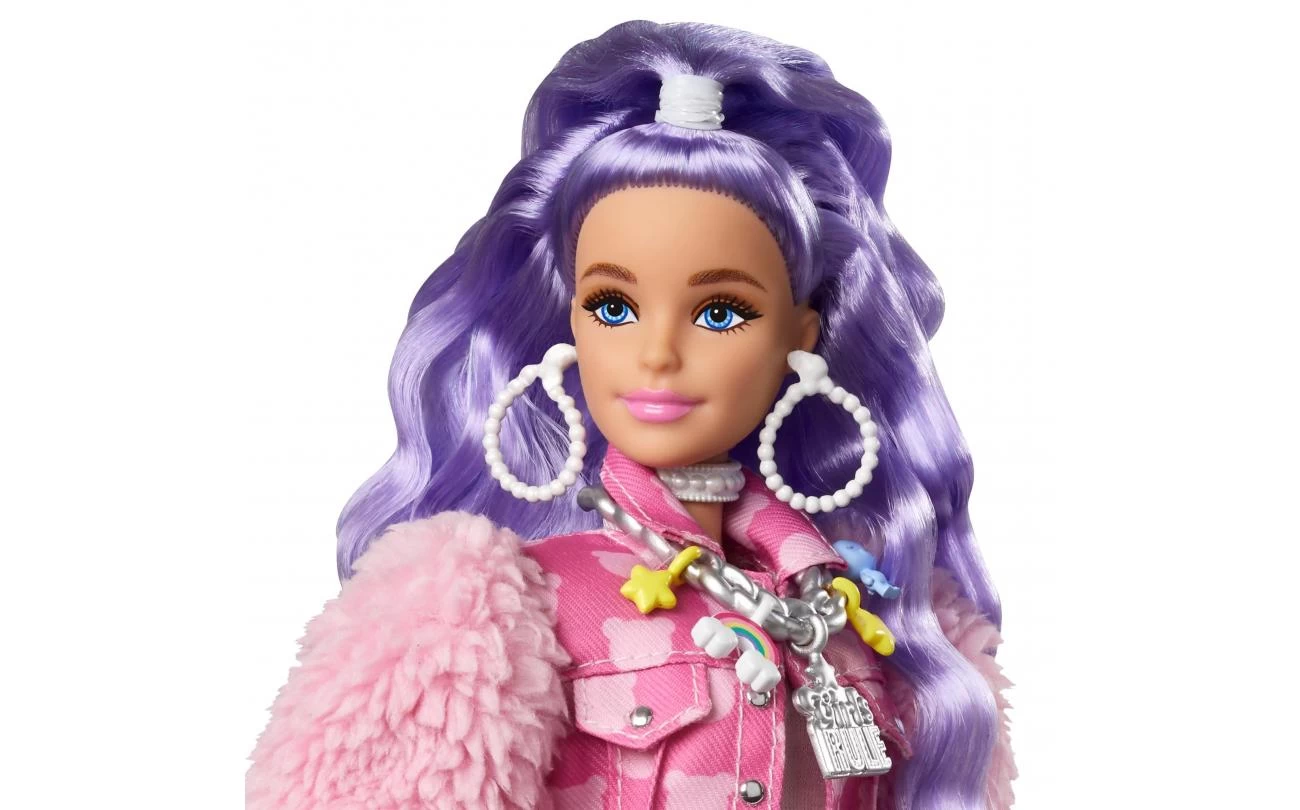 Barbie EXTRA - Millie Periwinkle Hair Pop Met Dier 3 Barbie EXTRA - Millie Periwinkle Hair Pop Met Dier - Afbeelding 3