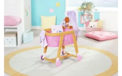 Zapf Creation BABY Born Wieg Met Stoffenhemel En Mobieltje -Stijlvolle Speelgoed Winkel 01616194 005.87541783