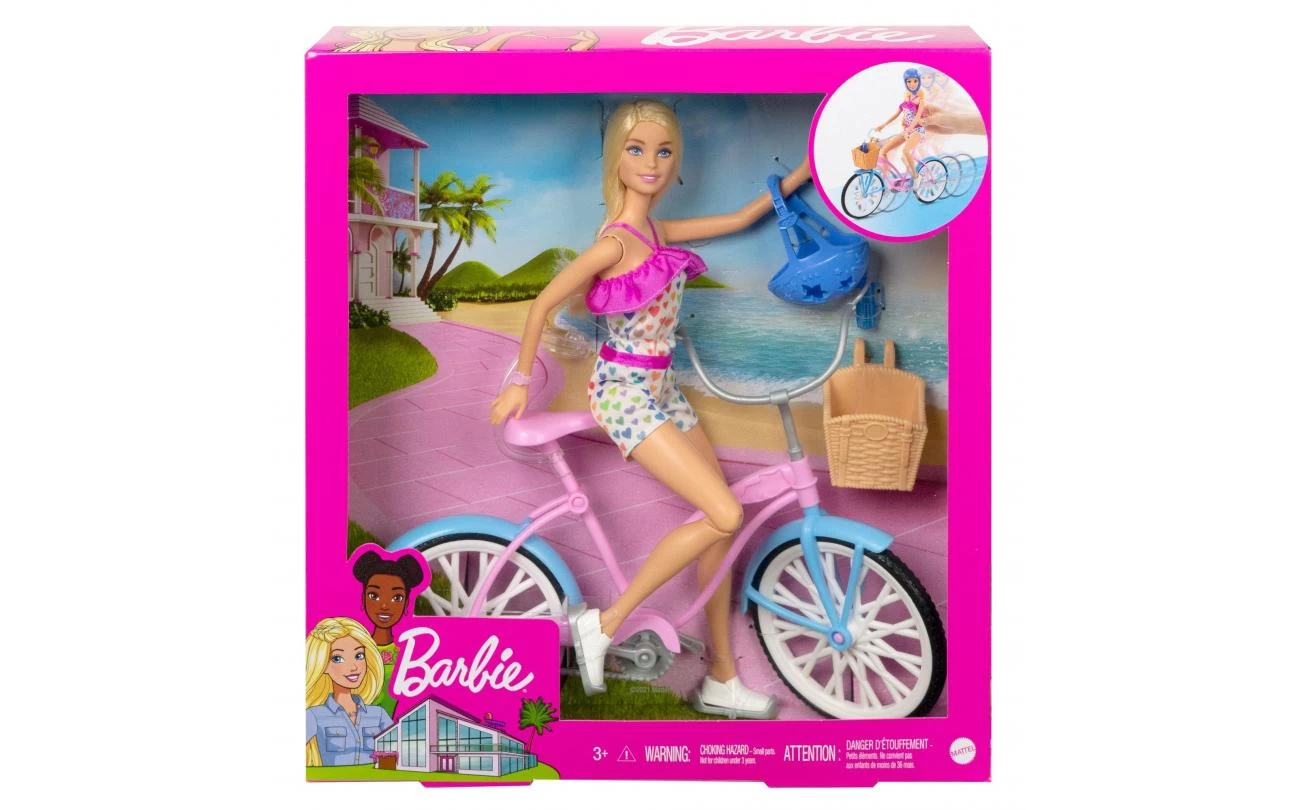 Barbie Met Fiets 1 Barbie Met Fiets