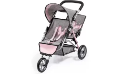 Bayer Duo Tweelingpoppenjogger Grijs/roze