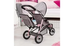 Bayer Duo Tweelingpoppenjogger Grijs/roze -Stijlvolle Speelgoed Winkel 01662955 005.ea8d155e