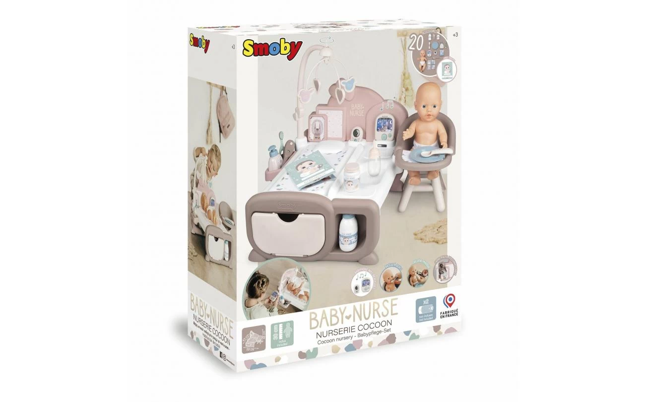 Smoby Baby Nurse Elektronische Poppenkamer Met Pop 1 Smoby Baby Nurse Elektronische Poppenkamer Met Pop