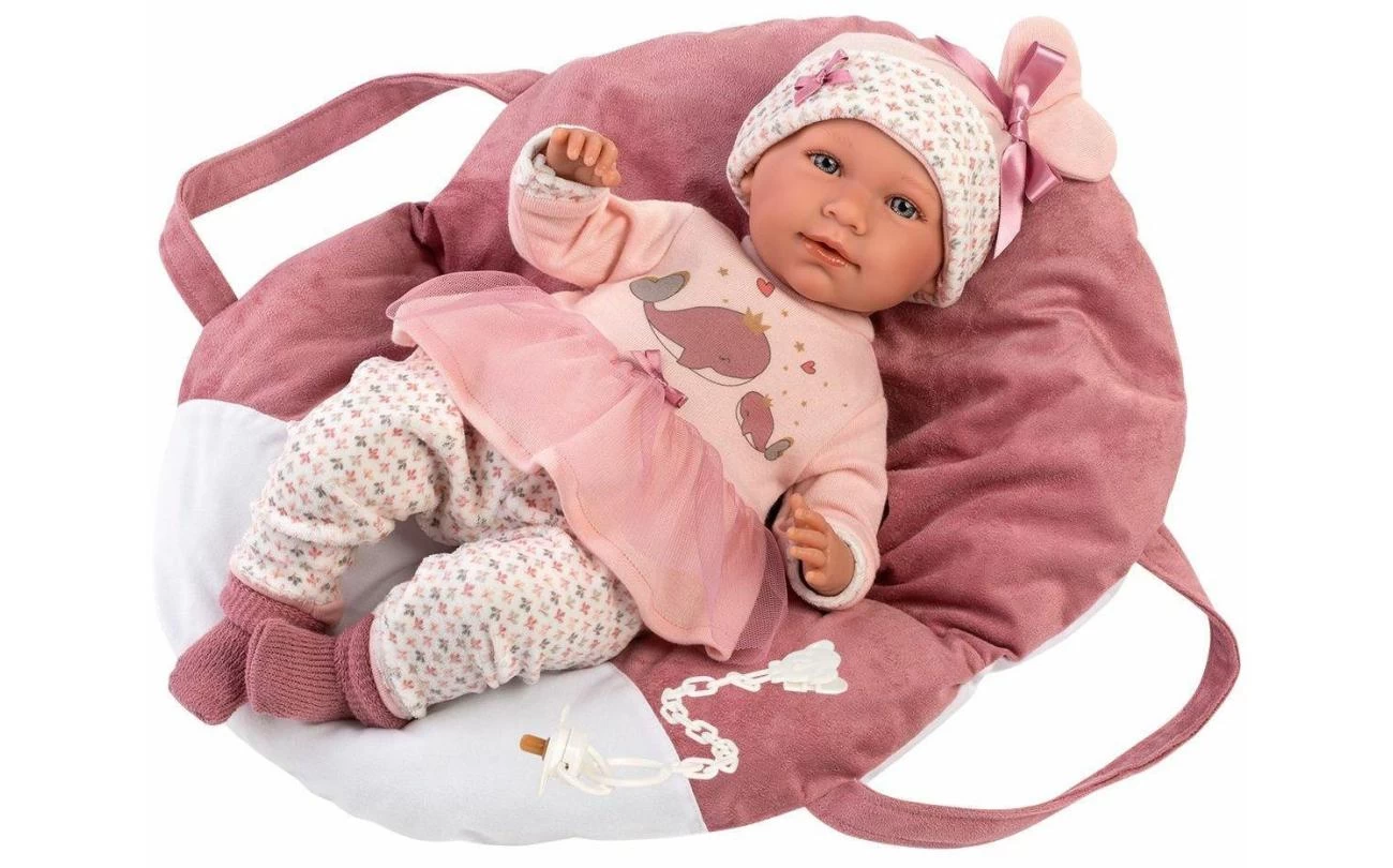 LLORENS Mimi 42cm Met Draagstoel Roze 2 LLORENS Mimi 42cm Met Draagstoel Roze - Afbeelding 2