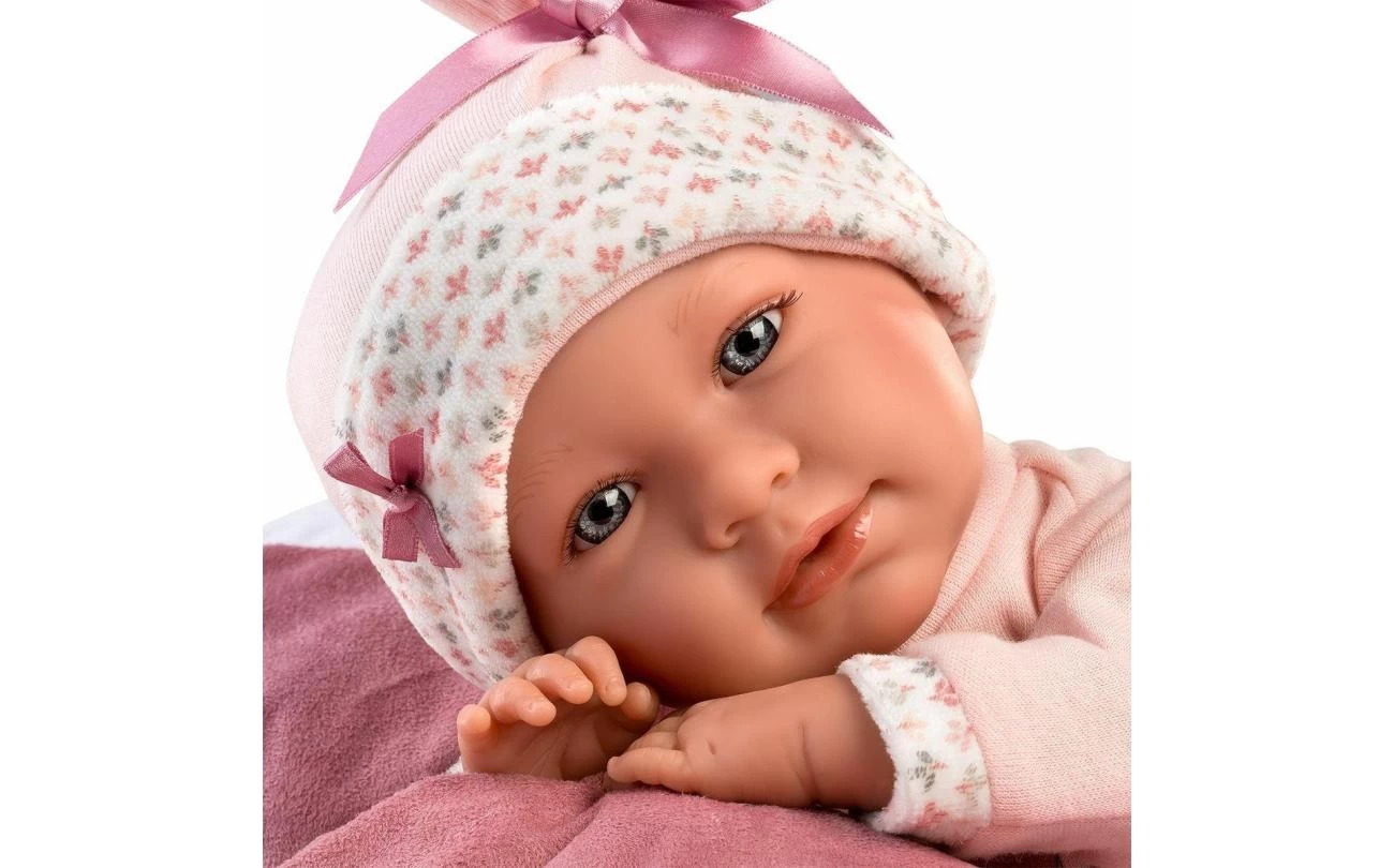 LLORENS Mimi 42cm Met Draagstoel Roze 4 LLORENS Mimi 42cm Met Draagstoel Roze - Afbeelding 4